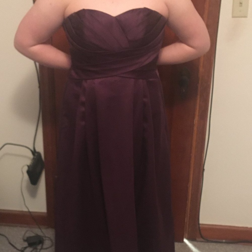 David's Bridal Plum Ball Gown - 1 - Picture 5 of 8